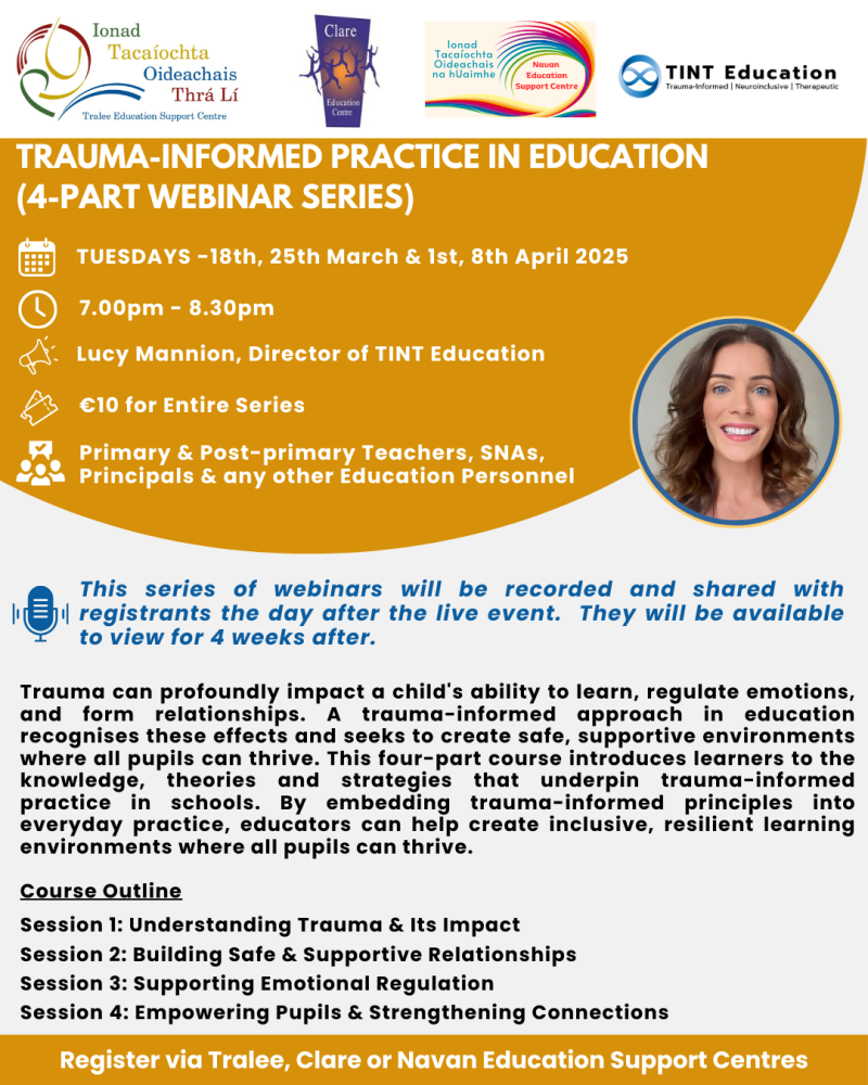 SP25-123 Trauma-Informed Practice in Education (4-Part Webinar Series) 