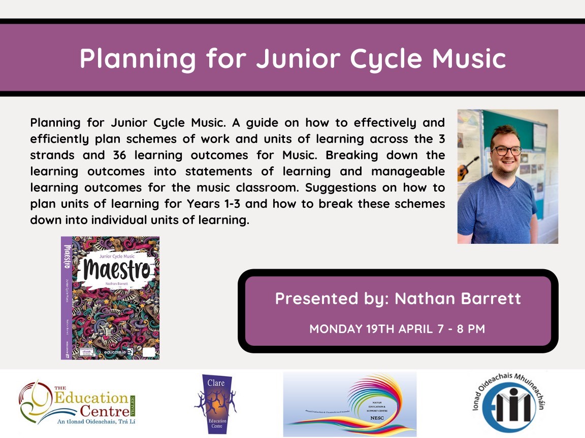 Sp15521 Planning for Junior Cycle MusicPost Primary Navan Education