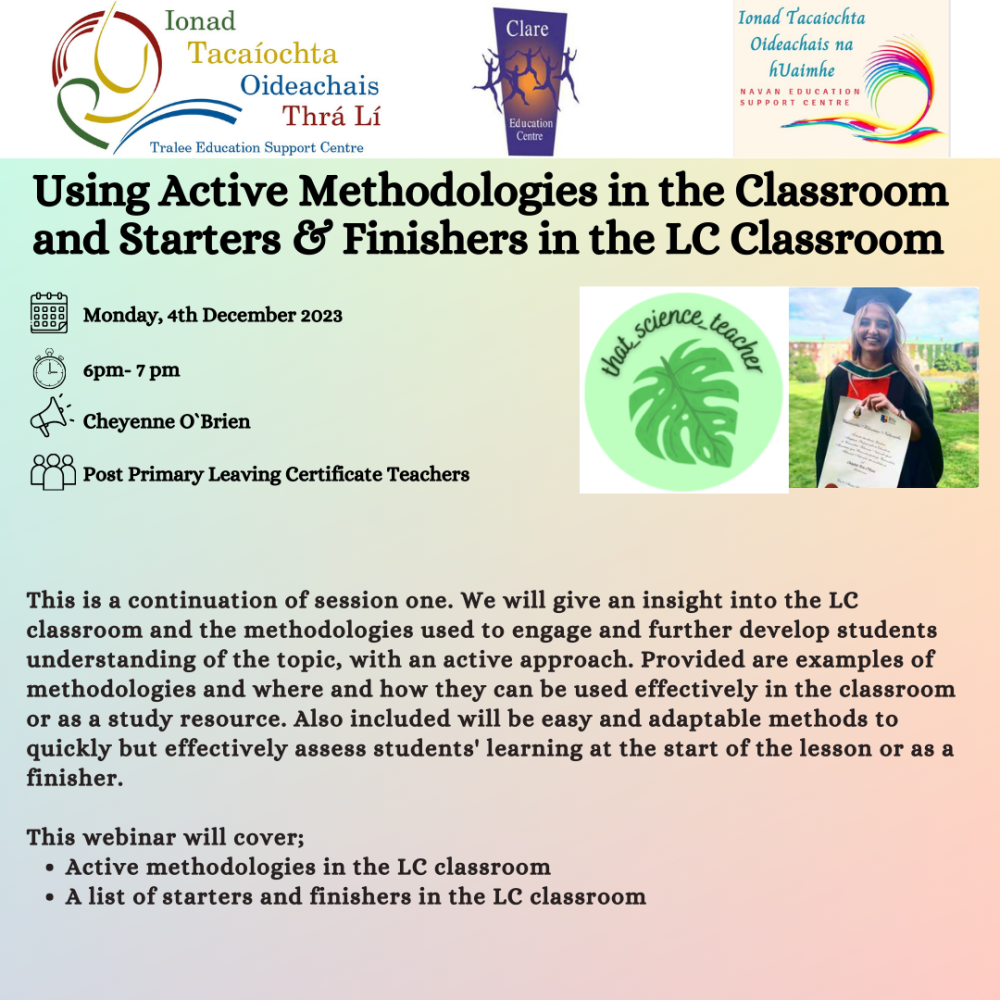 AUT23-234 Using Active Methodologies in the Classroom and Starters & Finishers in the LC Classroom