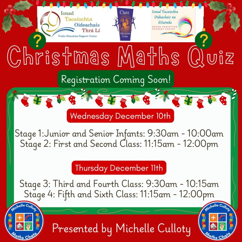 AUT25-164 Christmas Maths Quiz - Stage 2 - First & Second Class