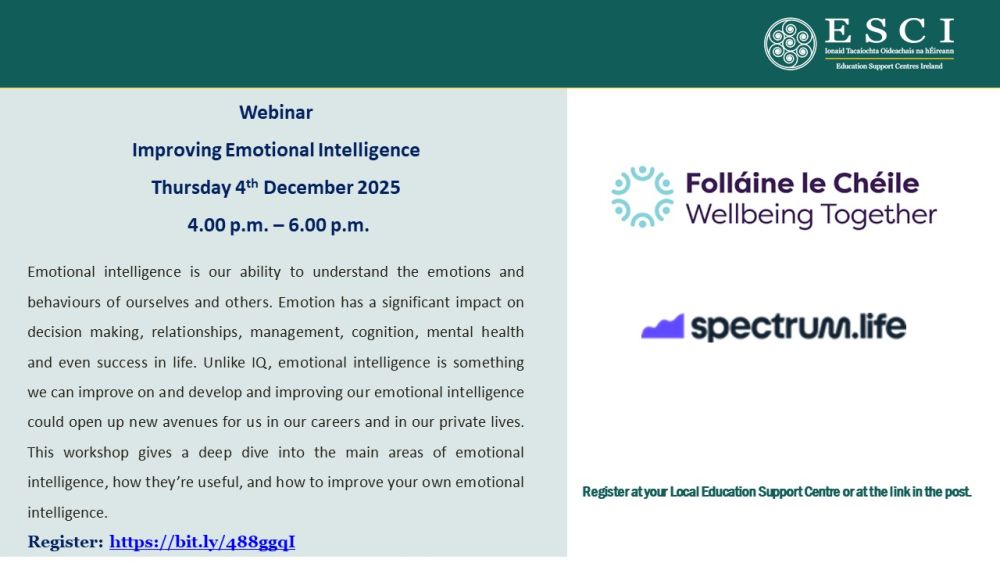 ESCI & Spectrum Life Webinar, `Improving Emotional Intelligence
