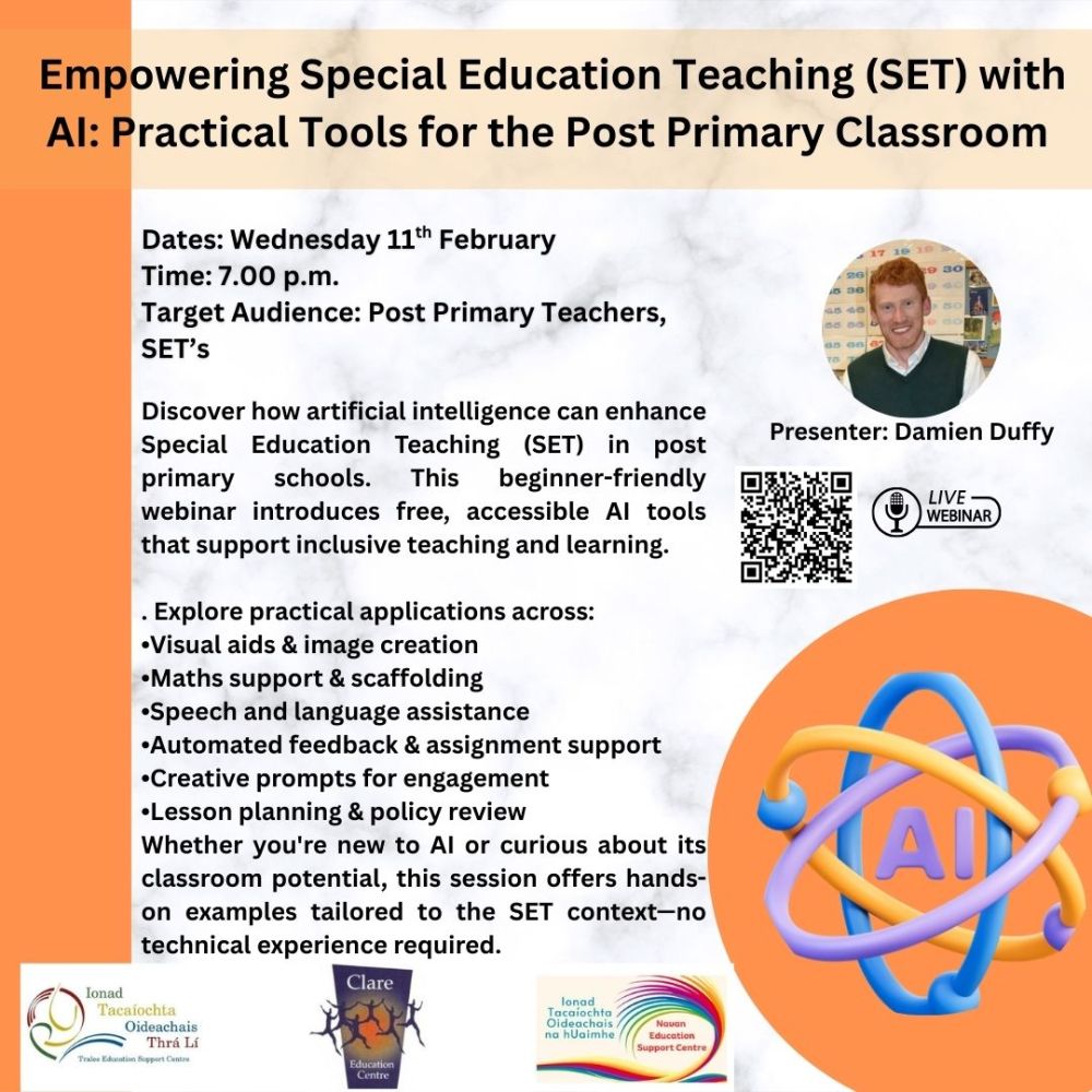 SP26-38 Empowering Special Education Teaching (SET) with AI: Practical Tools for the Post Primary Classroom 