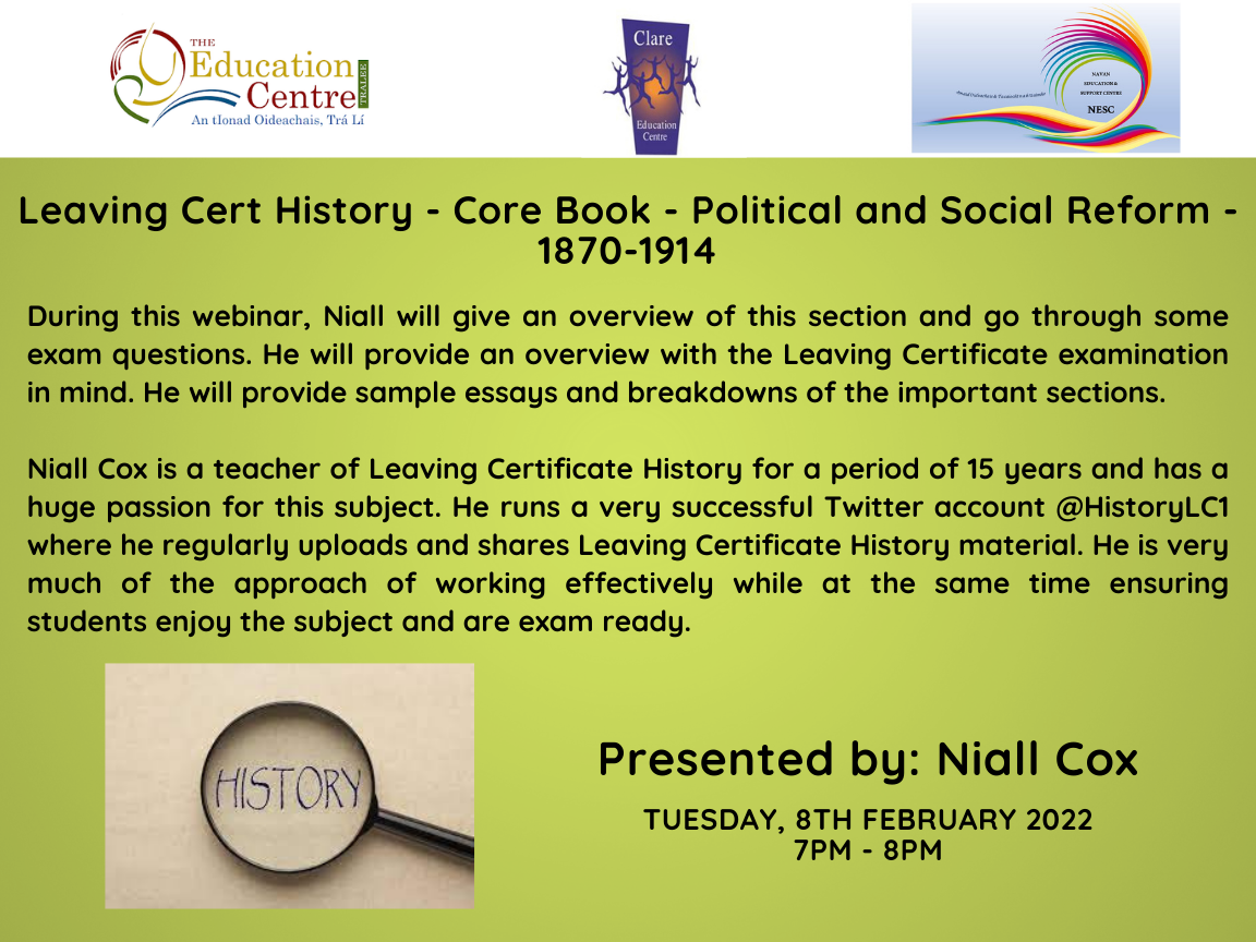 SP30622 Leaving Cert History Core Book Political and Social Reform