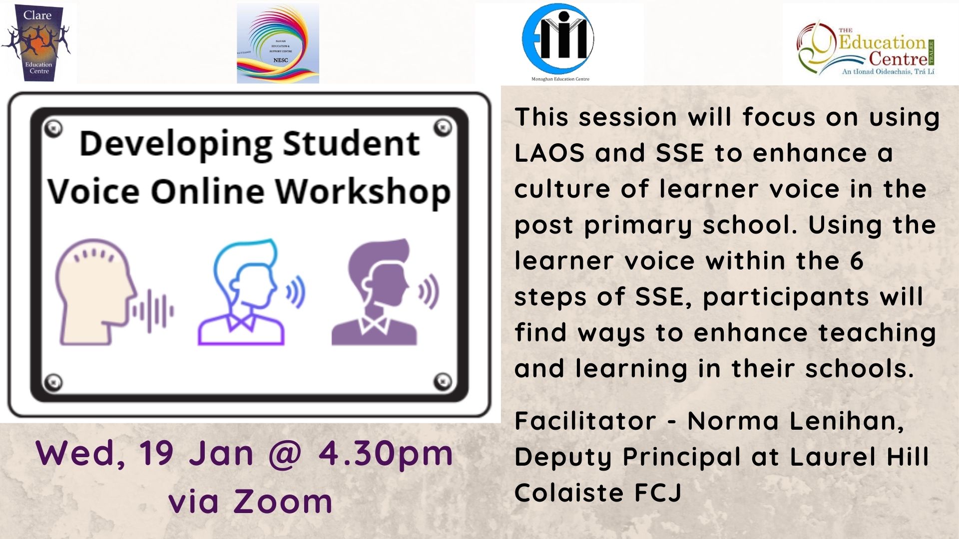 SP218-22 Developing Student Voice Online Workshop