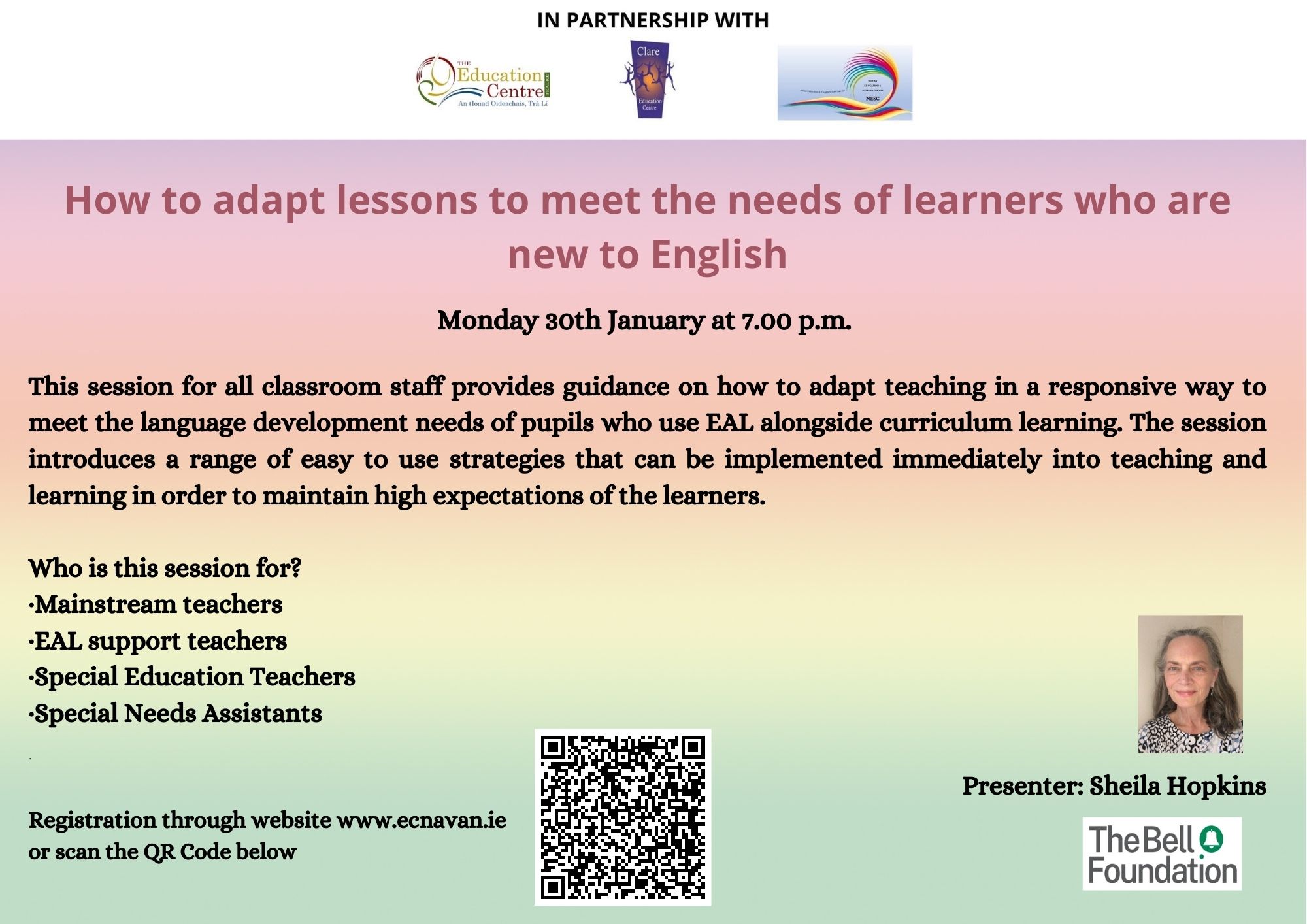 SP23-119 How to adapt lessons to meet the needs of learners who are new to English