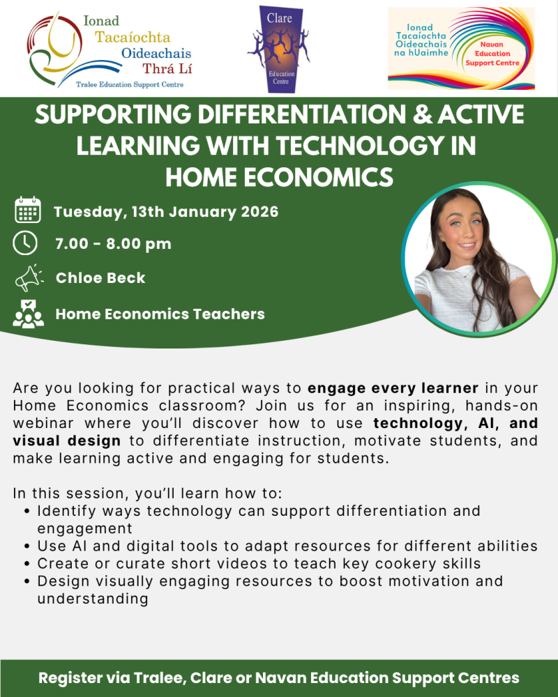 SP26-24 Supporting Differentiation & Active Learning with Technology in Home Economics