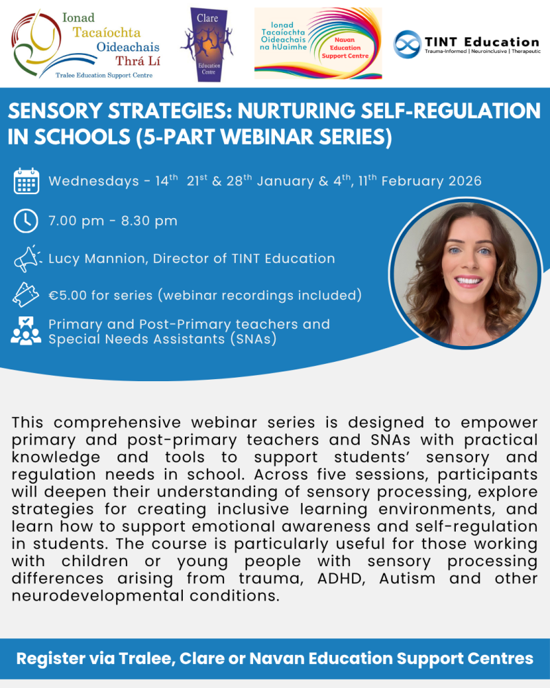 SP26-31 Sensory Strategies: Nurturing Self-Regulation in Schools (5-Part Webinar Series)