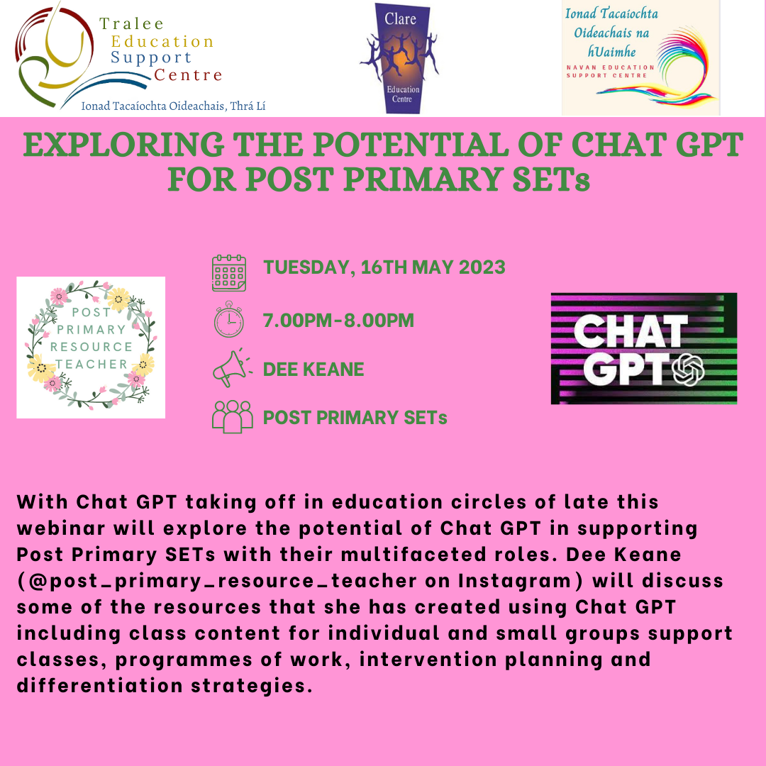 SP23-232 Exploring the Potential of Chat GPT for Post Primary SETs 