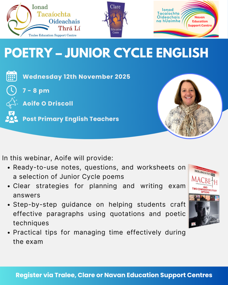 AUT25-39 Poetry – Junior Cycle English