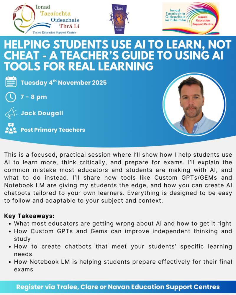AUT25-40 Helping Students Use AI to Learn, Not Cheat - A Teacher’s Guide to Using AI Tools for Real Learning