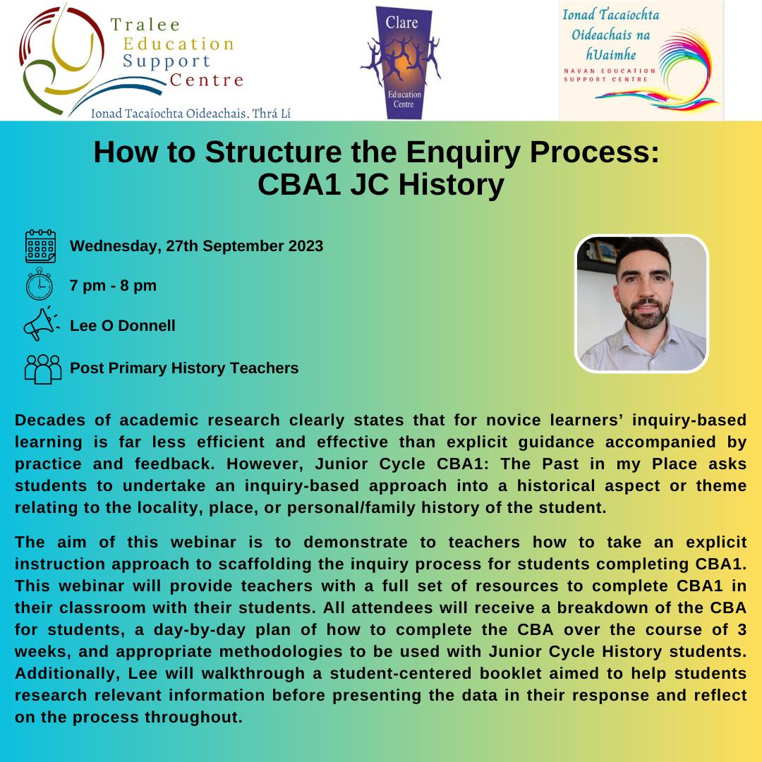 AUT23-183 How to Structure the Enquiry Process: CBA1 JC History