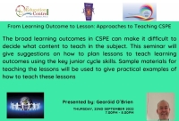 AUT22-133 From Learning Outcome to Lesson: Approaches to Teaching CSPE