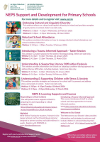 NEPS WEBINARS PRIMARY & POST PRIMARY  TERM 2