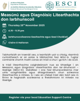 NEPS Webinar - Measúnú agus Diagnóisic Litearthachta don Iarbhunscoil