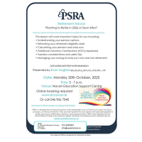 AUT25-126 PRSA Retirement Advice Planning to Retire in 2026 or Soon After?
