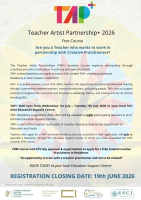 SUM26-100 Teacher Artist Partnership+ - for enhancing Creativity and Arts in Education in Ireland 