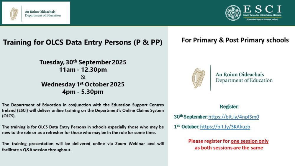 OLCS Training Presentations for Data Entry Persons